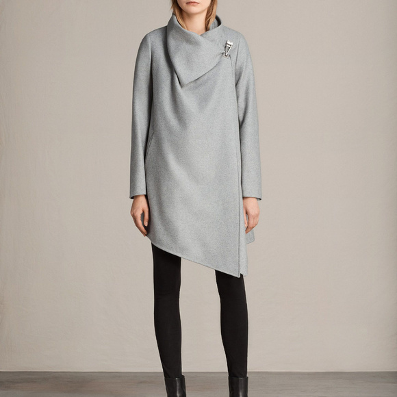 All Saints Jackets & Blazers - All Saints City Monument Grey Coat Size Us 2
